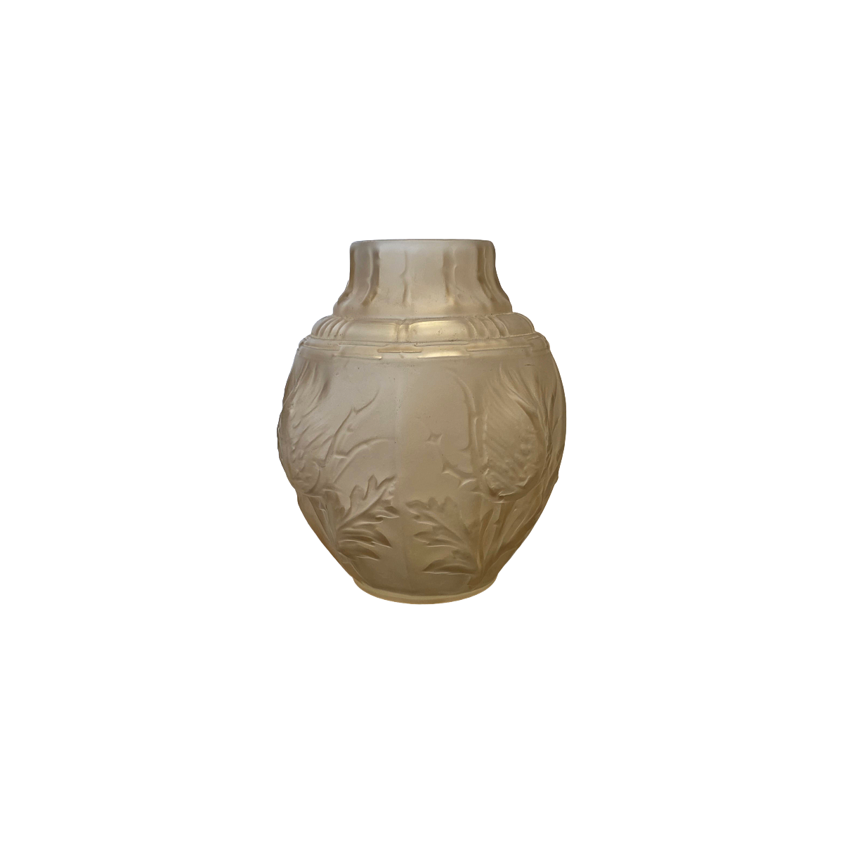 French Art Deco glass vase from the 1930s