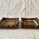 Pair of old carved wooden and plaster frames