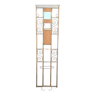 Golden wall coat rack ''coat hook'' in vintage brass from the 60s