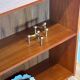 Bibliothèque scandinave basse vintage en teck « Ellen »