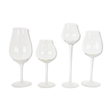 Set of Large Glass Goblets 1960s, Czechoslovakia