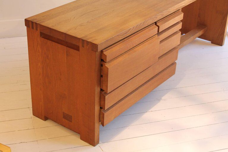 Office hairdresser "R 05" massive Elm designed by Pierre Chapo circa 1965