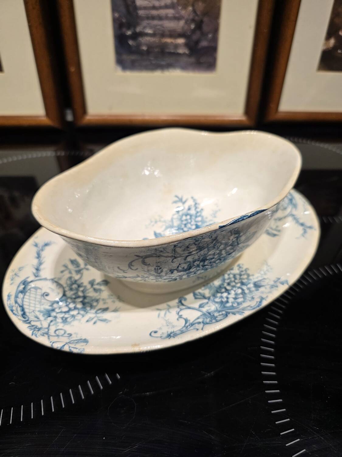 19th century Clairefontaine sauceboat