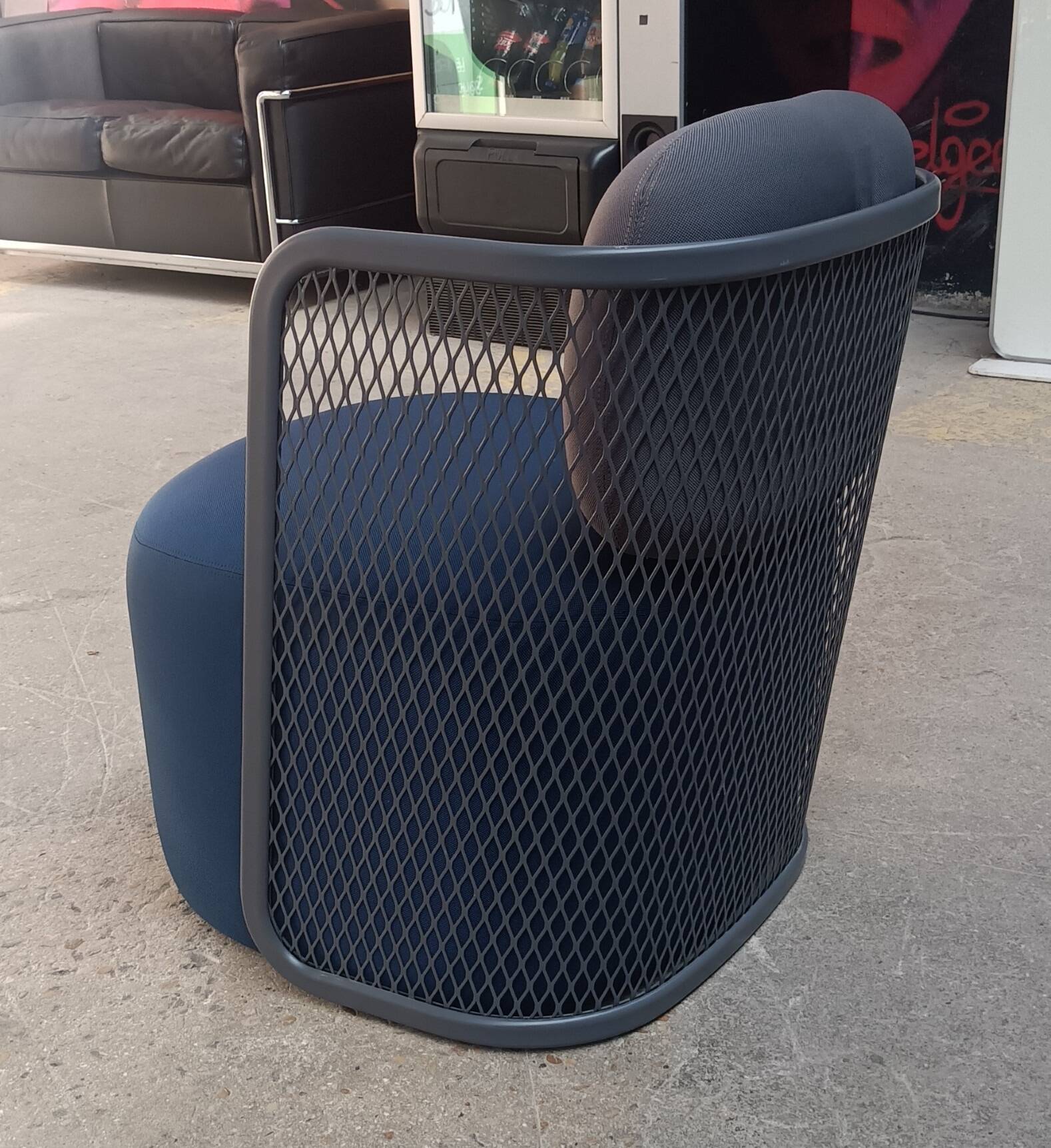 CIDER Ingrid armchair in grey and blue