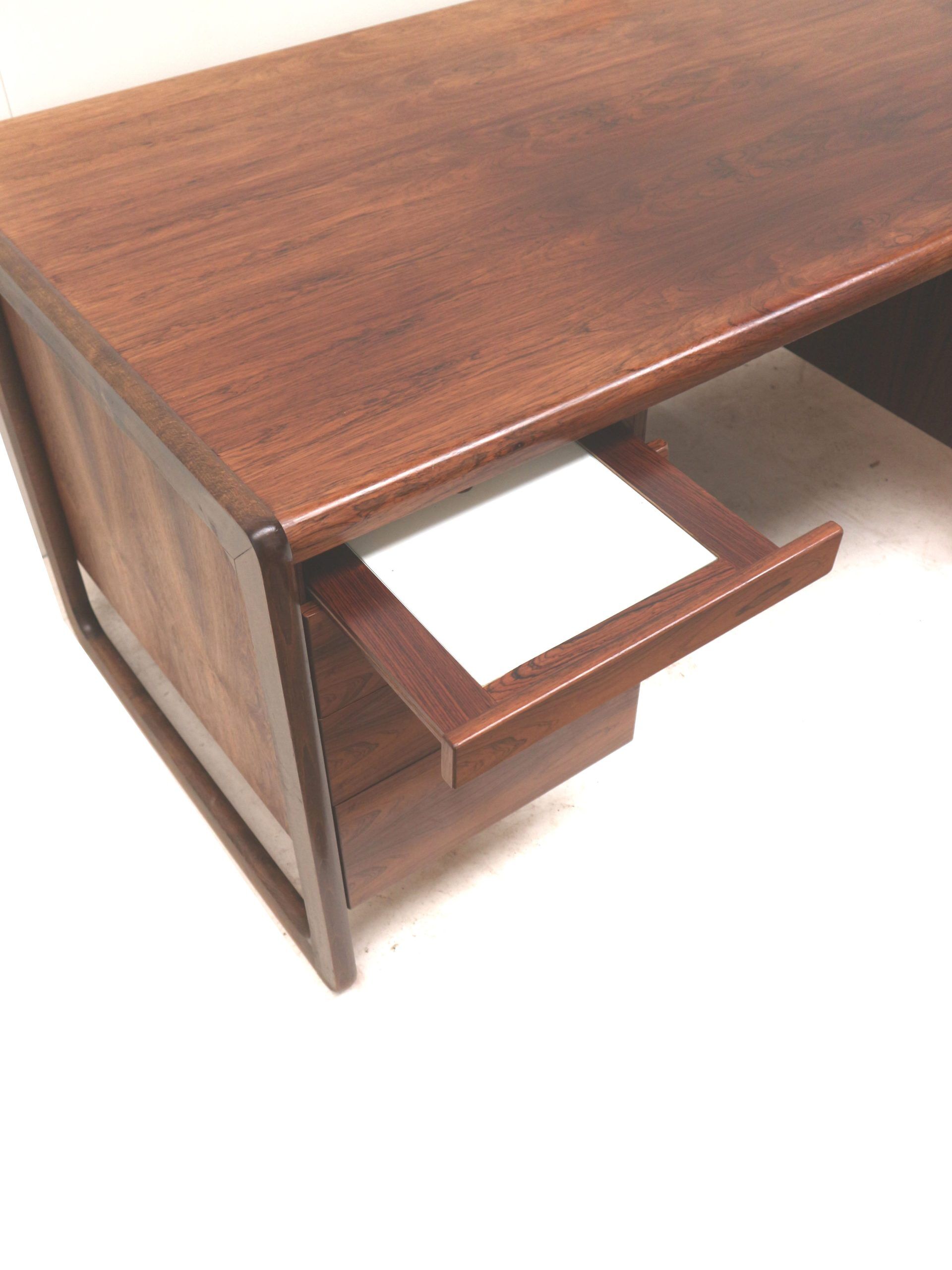 Large rosewood desk / 1960s executive desk