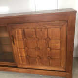 Art deco sideboard with checkered doors and top