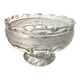 Cut and engraved crystal footed bowl, floral decoration – classic style / centrepiece - 20th century