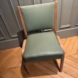 Set of 4 chairs and 1 Steiner armchair BOW WOOD series