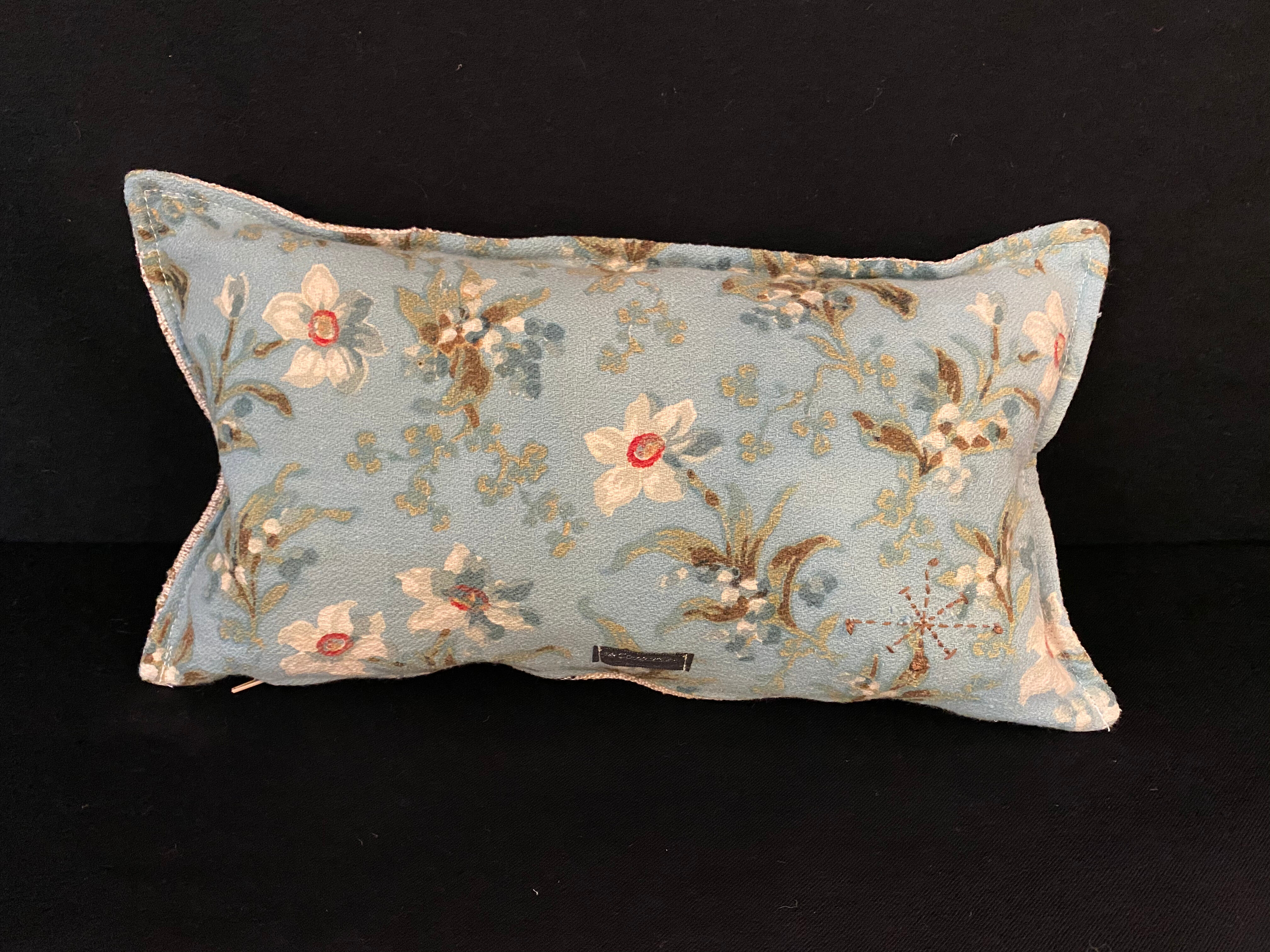 Pair of kilim-style antique canvas cushions woven, patched and hand-embroidered, and vintage fabric