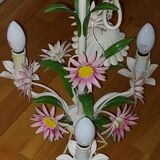 vintage 70s pendant light in multicolored lacquered metal