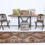 3x10 blue & brown persian runner rug, 91x295cm sk 18084 free shipping