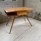 Vintage oak compass desk