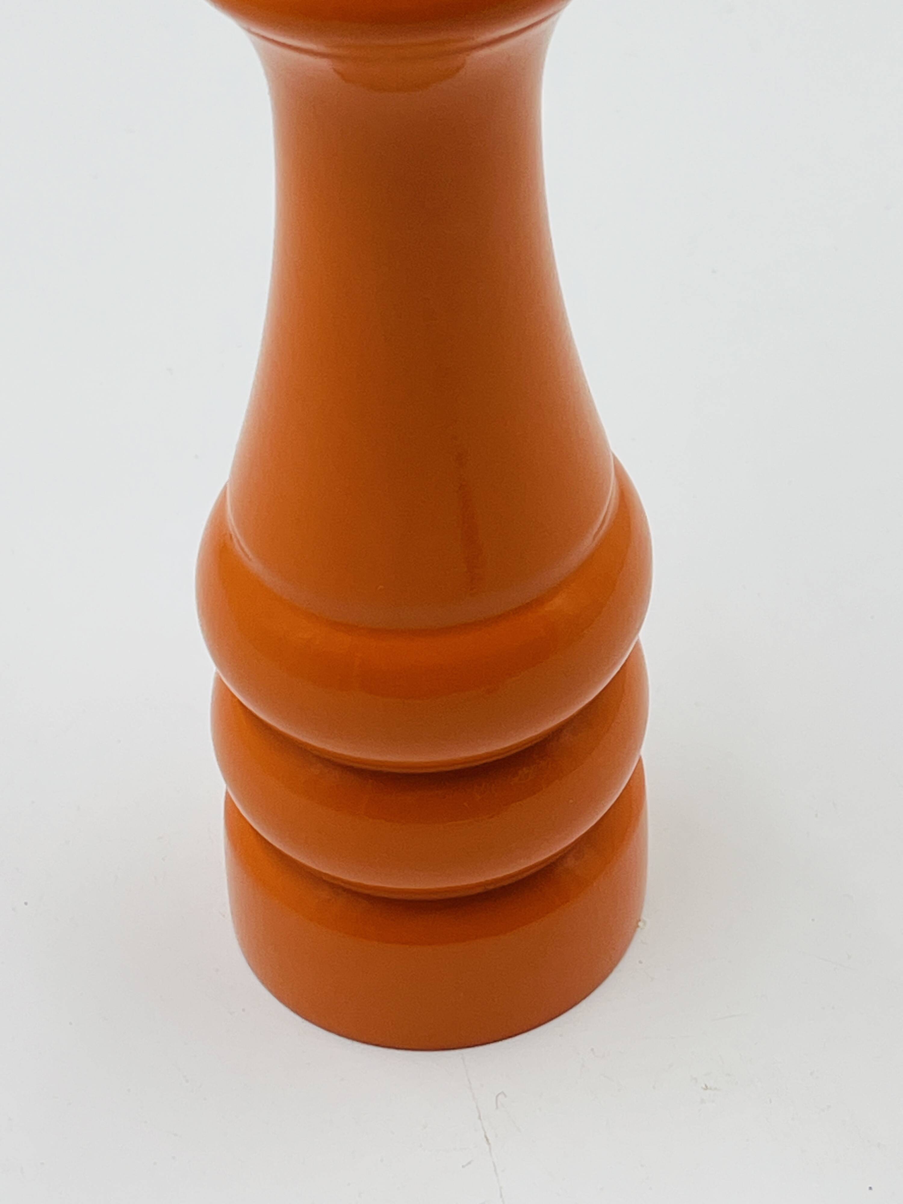 Vintage orange Peugeot pepper mill