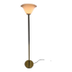 Italian floor lamp with pink Murano glass and brass foot
