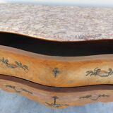 Louis XV chest of drawers in rosewood marquetry