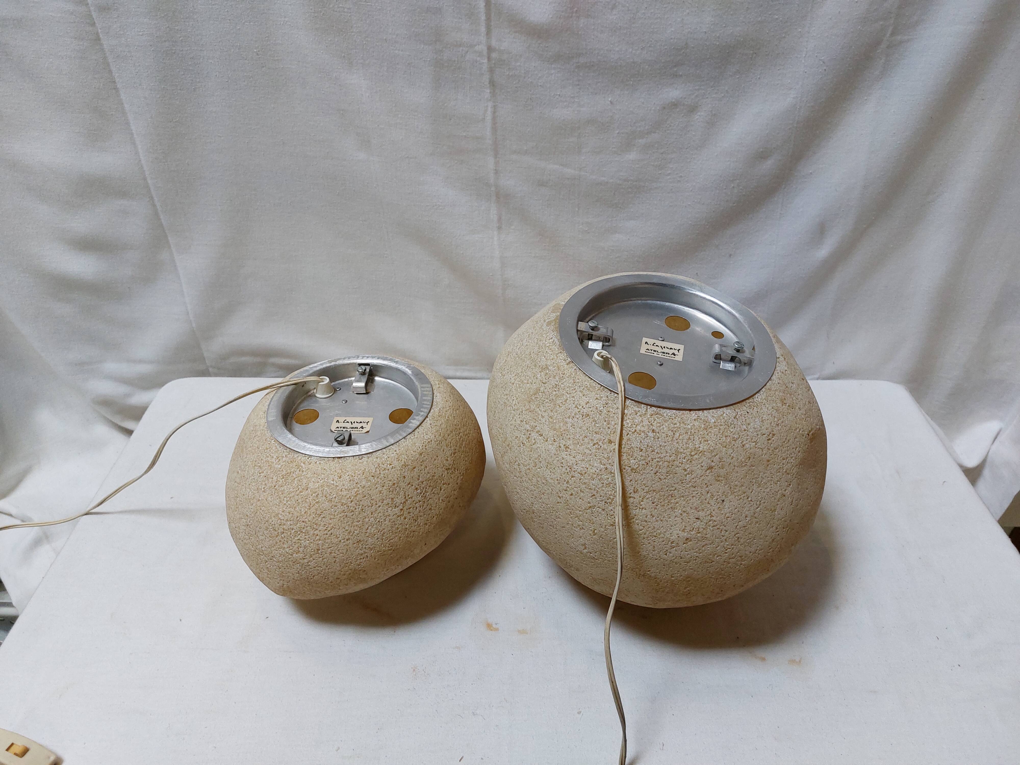 Pair of Dora lamps by André Cazenave for Atelier A - 1970s