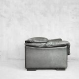 Grey Leather Danish Monza Armchairs by Jens Juul Eilersen for Niels Eilersen, 1970s, Set of 2