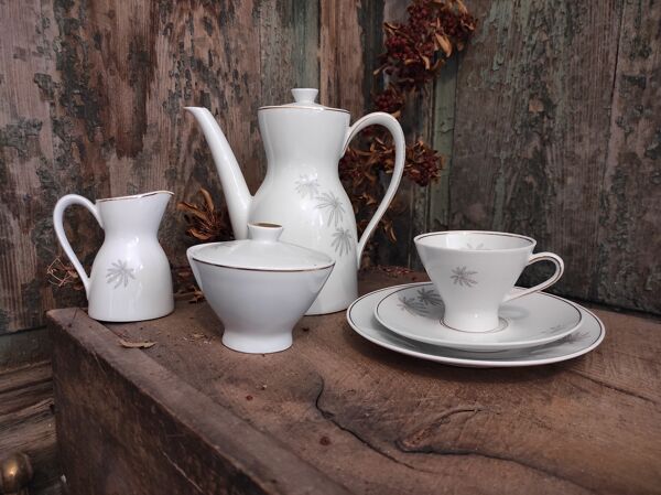 Ensemble de café en porcelaine Vintage Mitterteich Bavaria