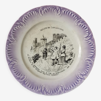 Assiette parlante carcassonne digoin et sarreguemines