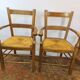 Oak mulched armchairs