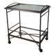 Vintage metal and glass serving cart