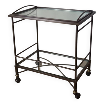 Desserte vintage métal et verre