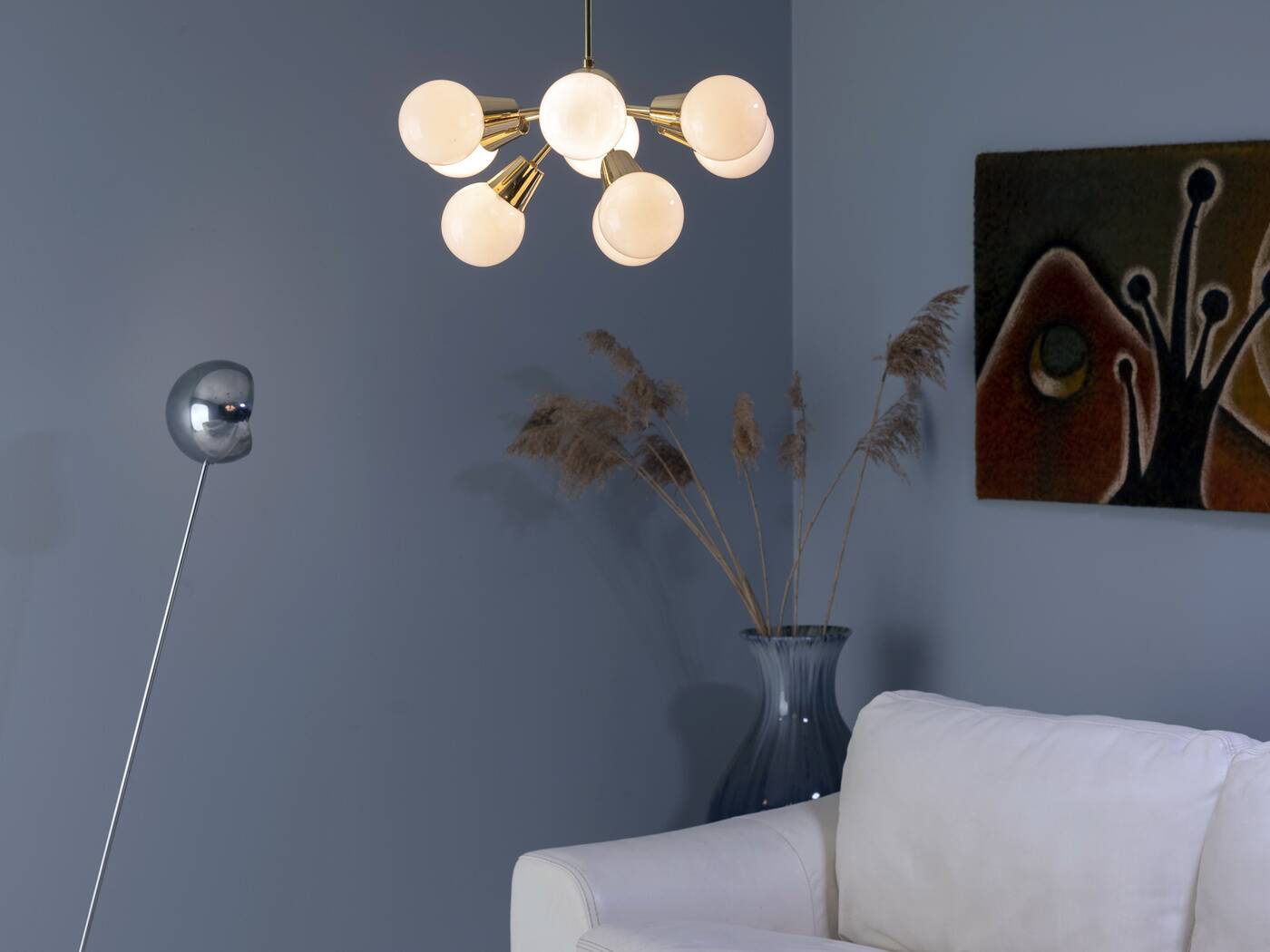 Nine-Arm “Sputnik” Candlestick, Jaroslav Bejvl Sr, 1970s, Czechoslovakia