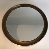 Silver mirror in curved wood 66.5 x 66.5 cm