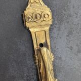 Brass floral coat hook
