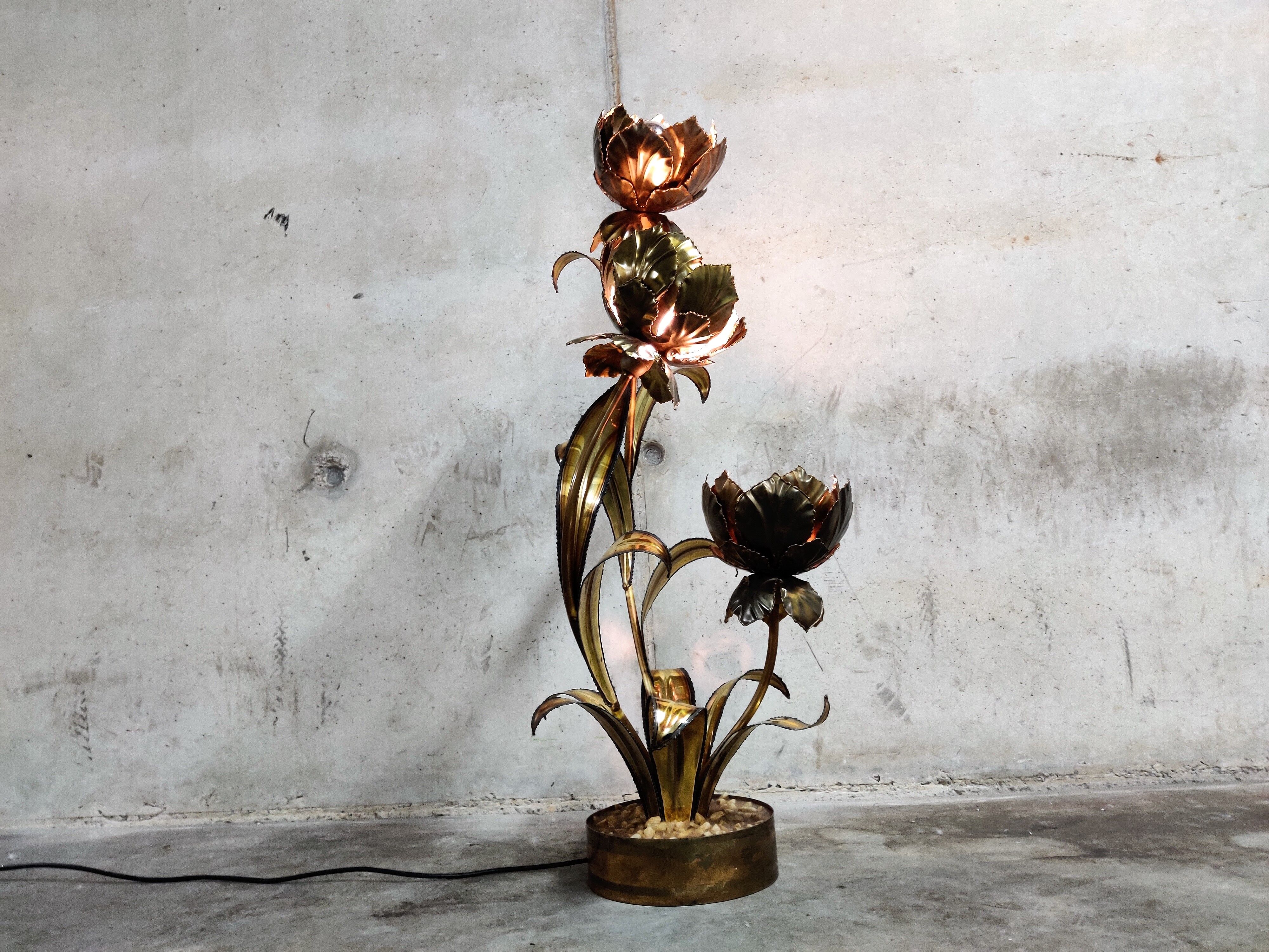 Maison Jansen flower lamp, 1970