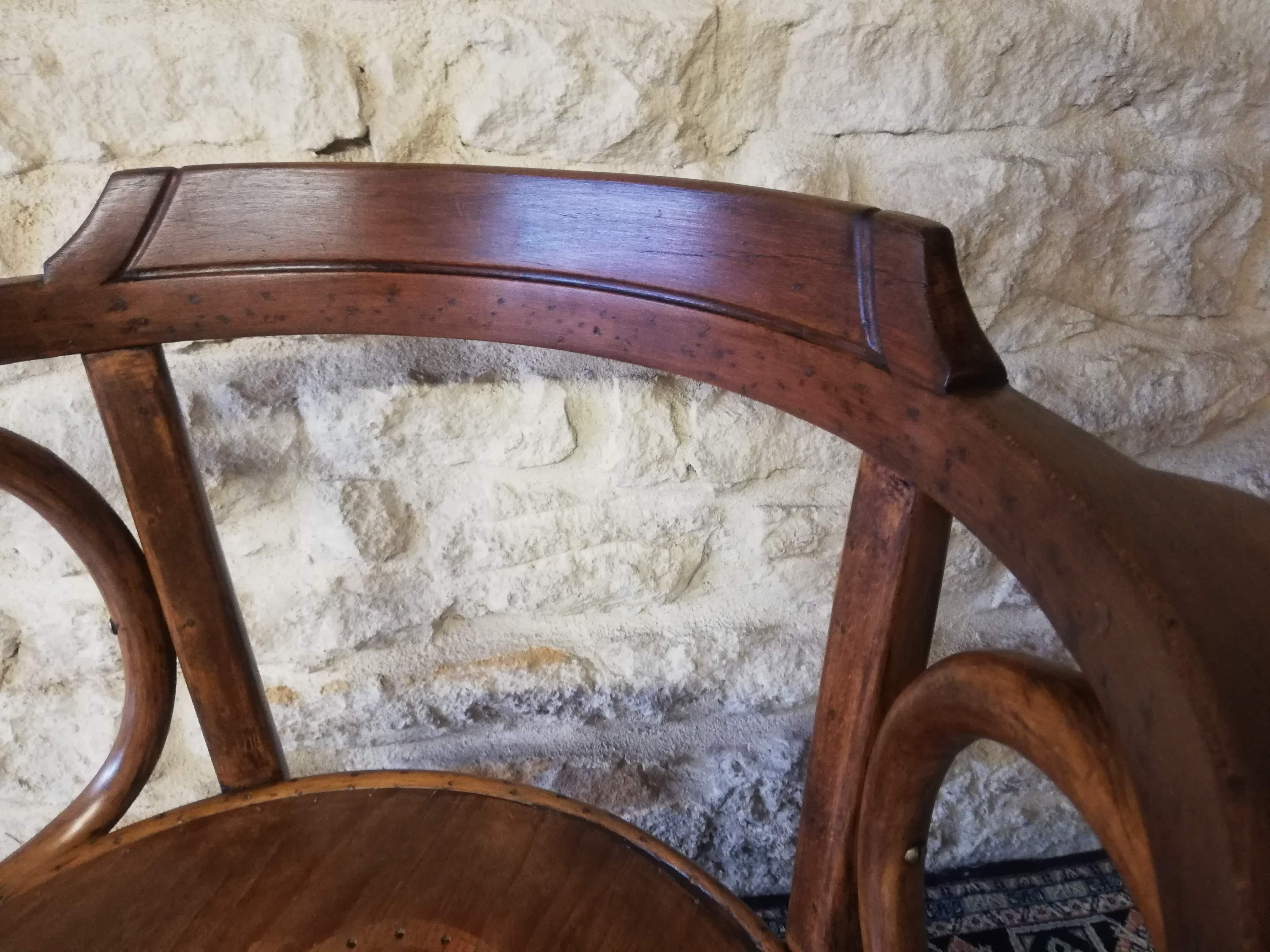 Vintage office chair J&J Kohn 1890 (label and stamp)