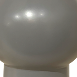 Round and long vase in gray ceramic 24cm