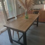 Solid oak farmhouse table