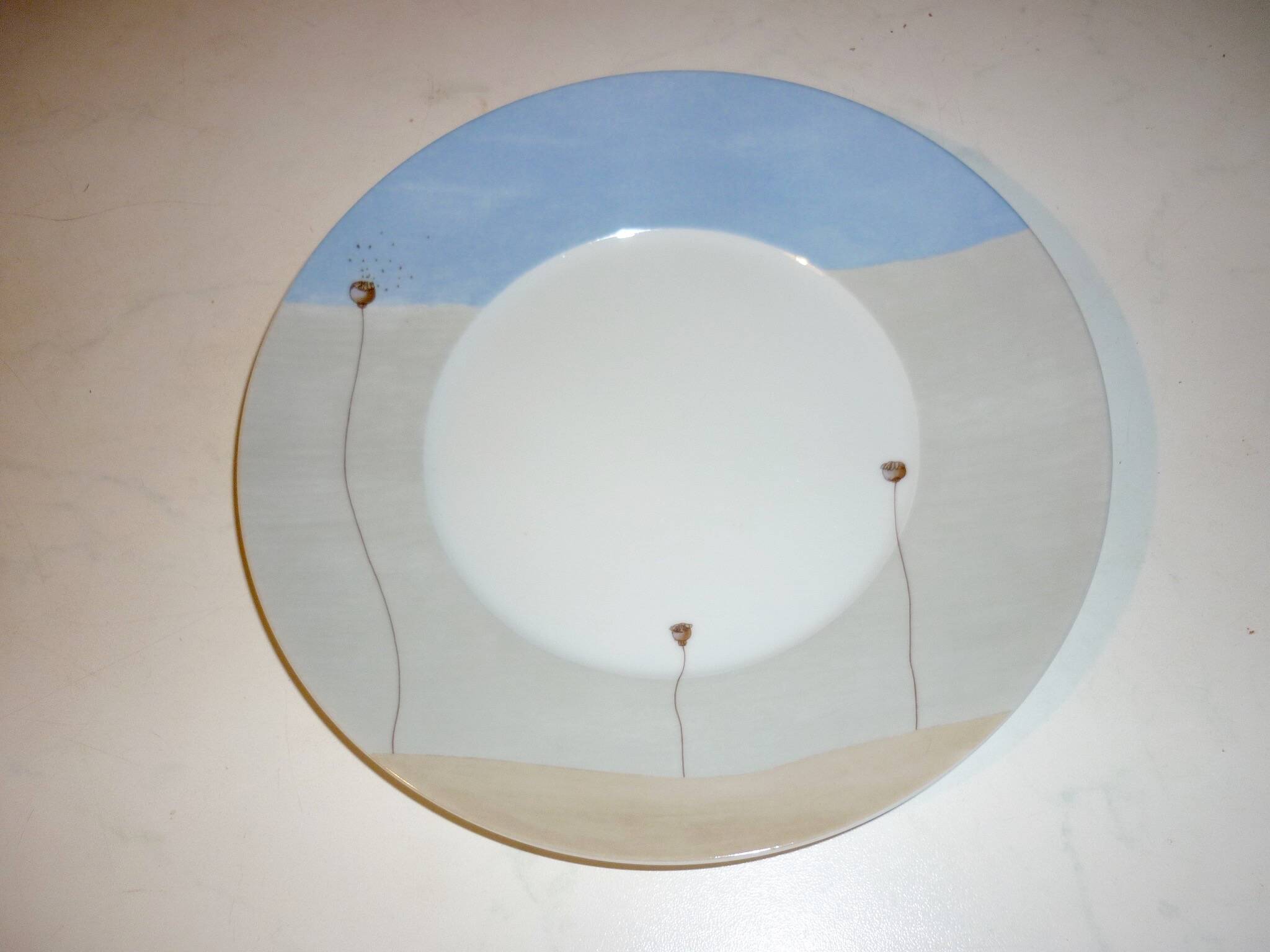Zéphyr MdN plate in Limoges porcelain