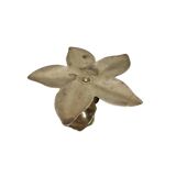 Vintage Brass Lotus Candlestick, 1970s