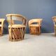 Vintage art populaire mexican dining chairs set of 6, 1970s