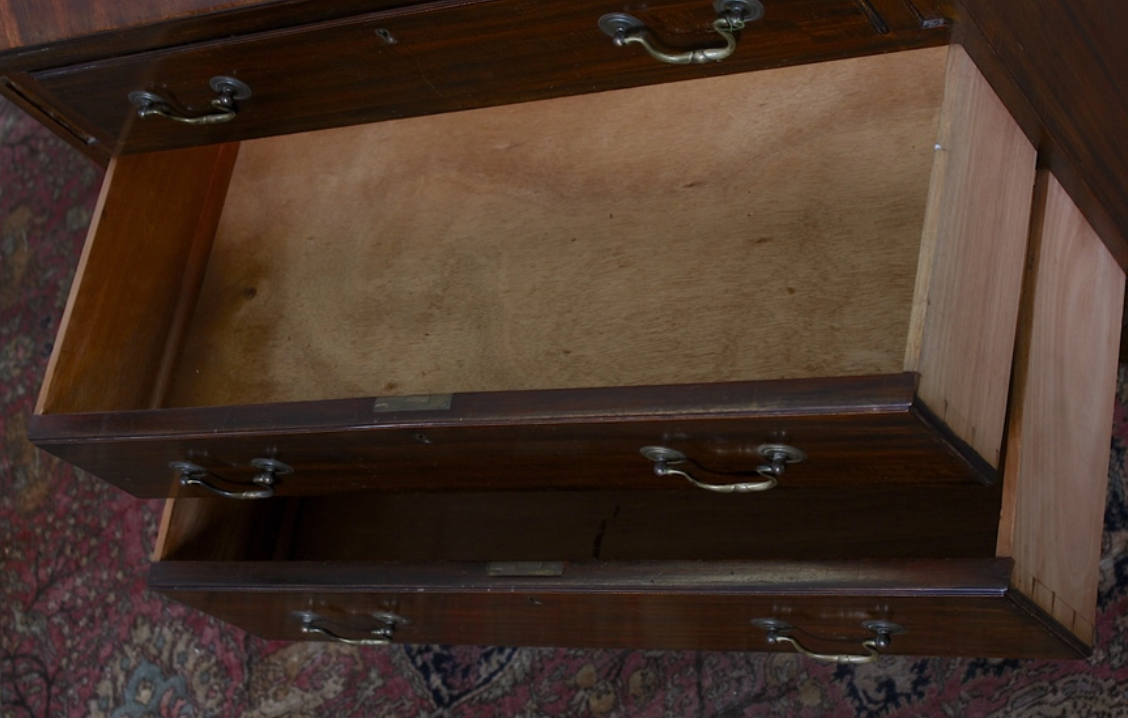 Antique Edwardian carved mahogany desk