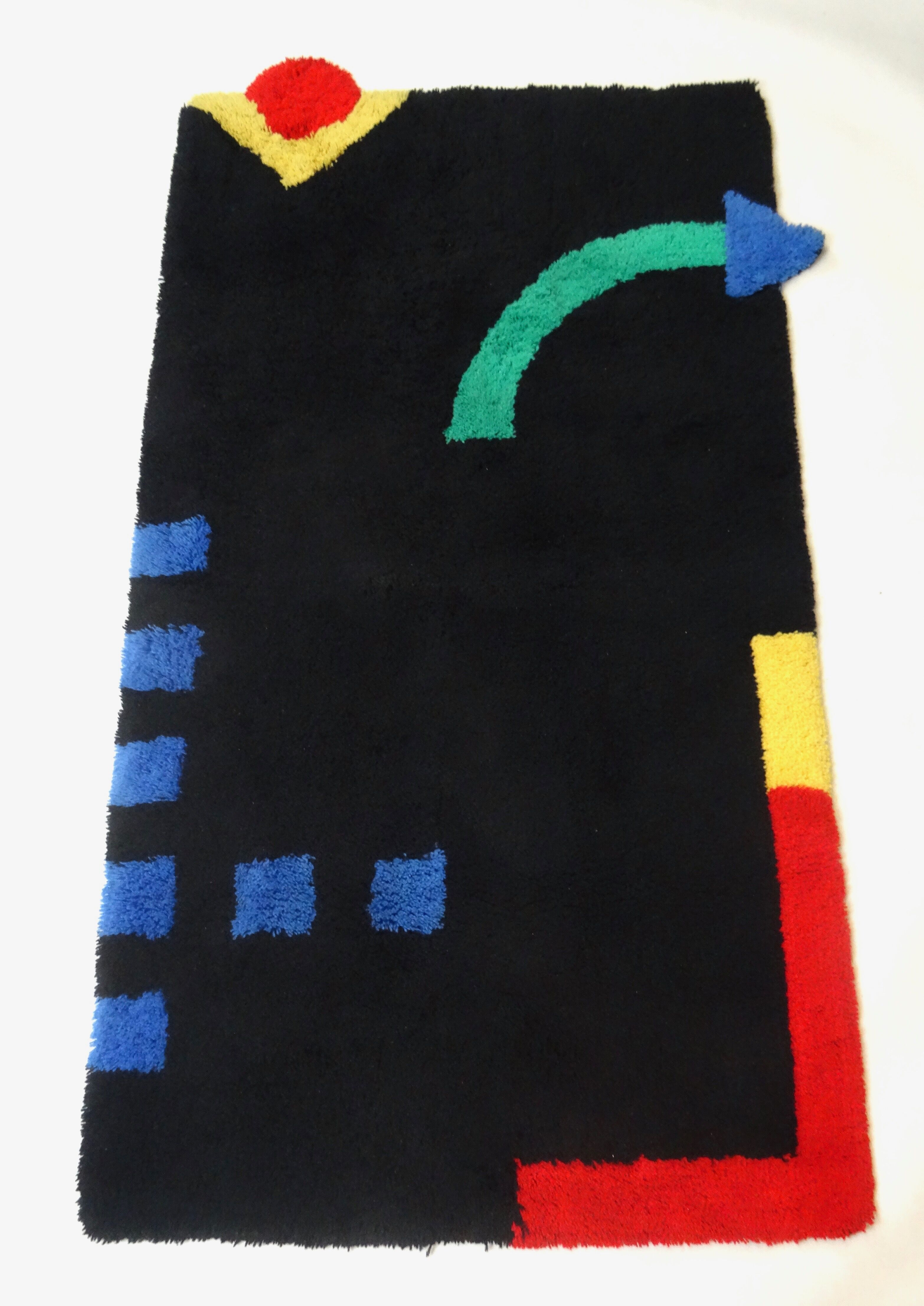 Tapis de tapis postmoderne original des années 80 memphis par Tuffi