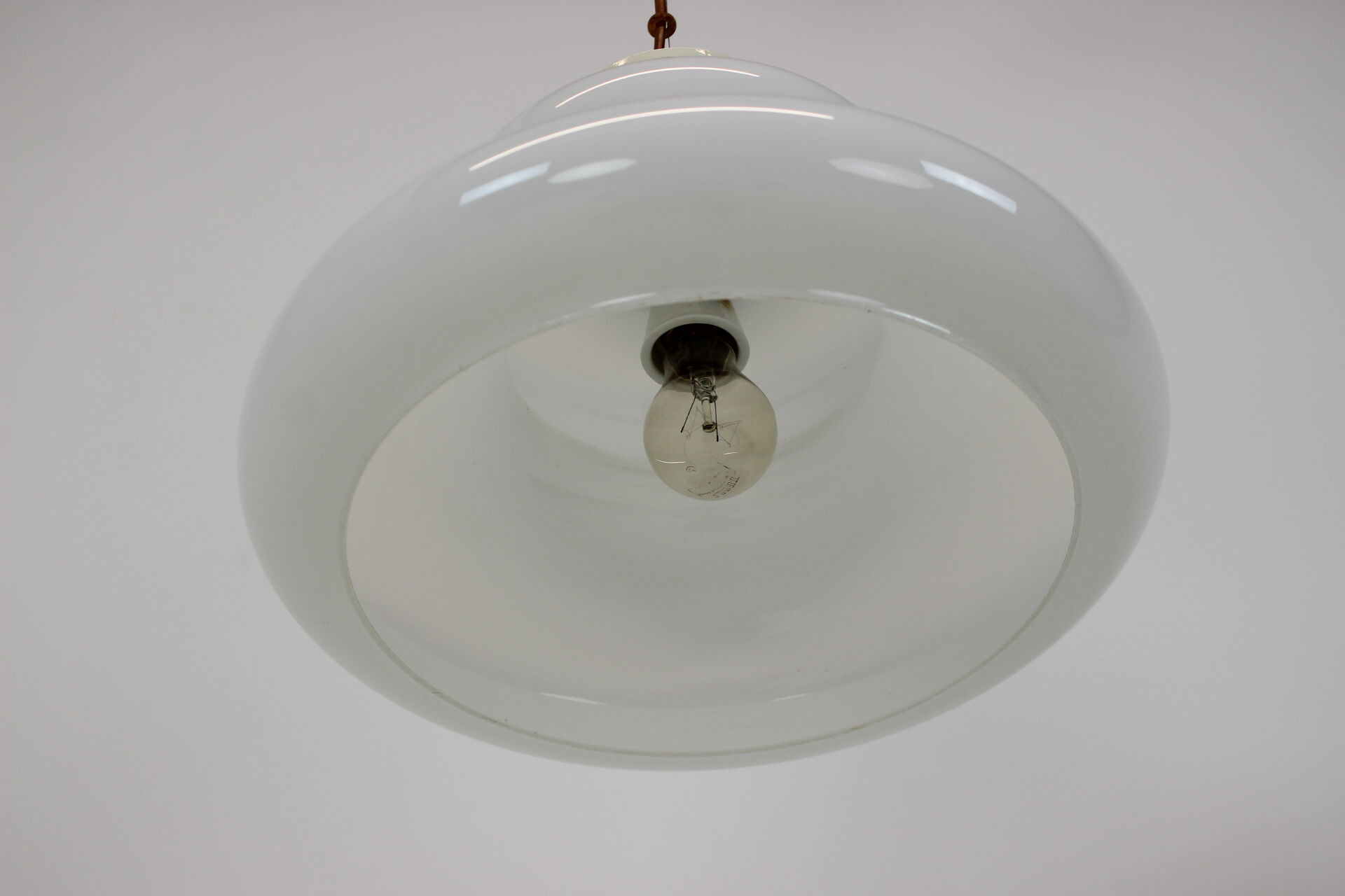 Midcentury Glass Pedant by Napako, 1960s