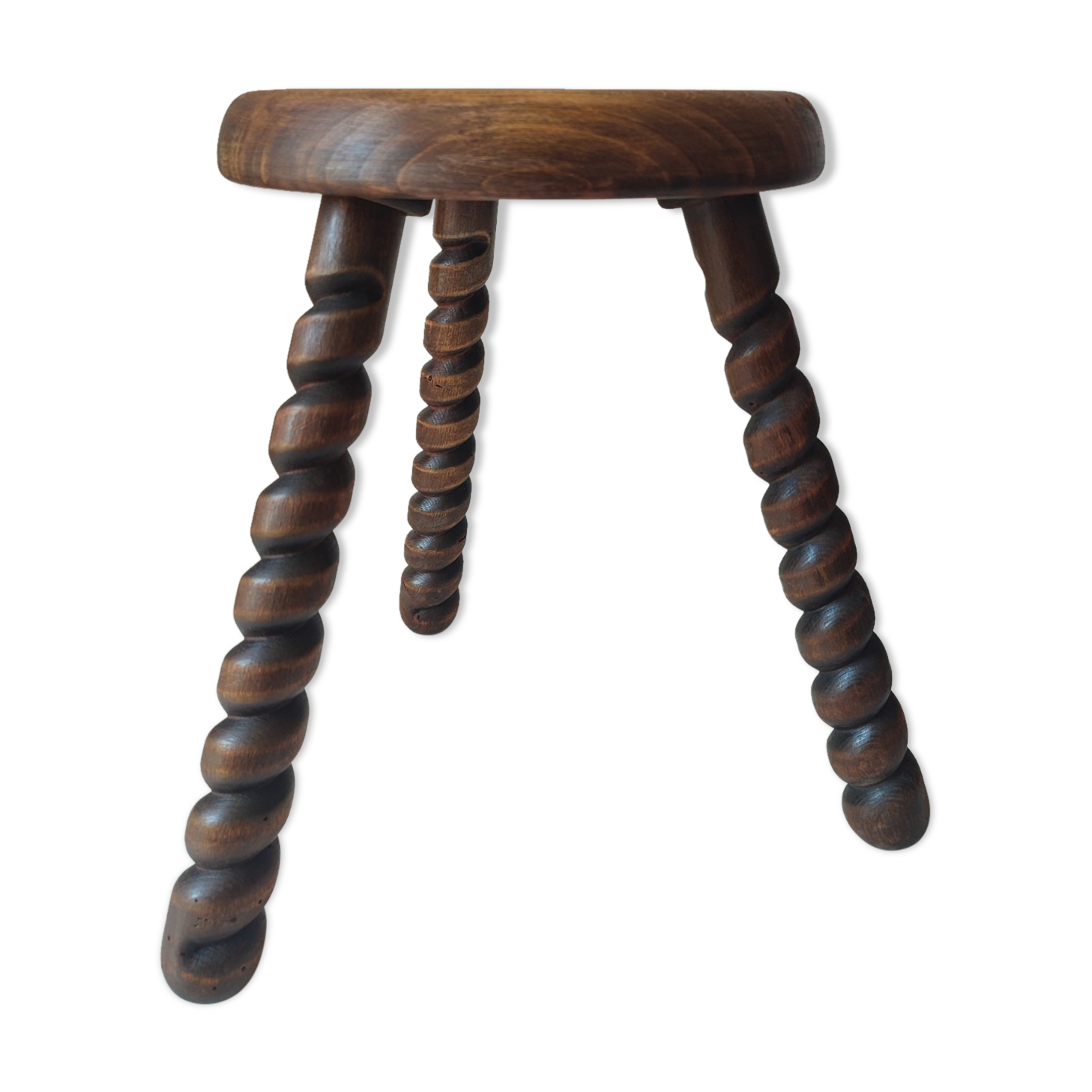 Wood tripod stool