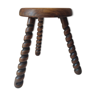 Wood tripod stool