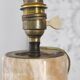 Cylindrical lamp base in natural stone