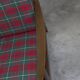 Fauteuil scandinave en teck 1960 démontable avec tissu écossais