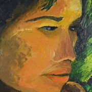 Important Oil on Canvas “La Tahitienne” signed Morillon – 1985