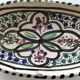 Moroccan glazed ceramic dish in Safi craft style