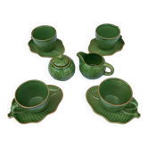 Vintage leaf coffee set