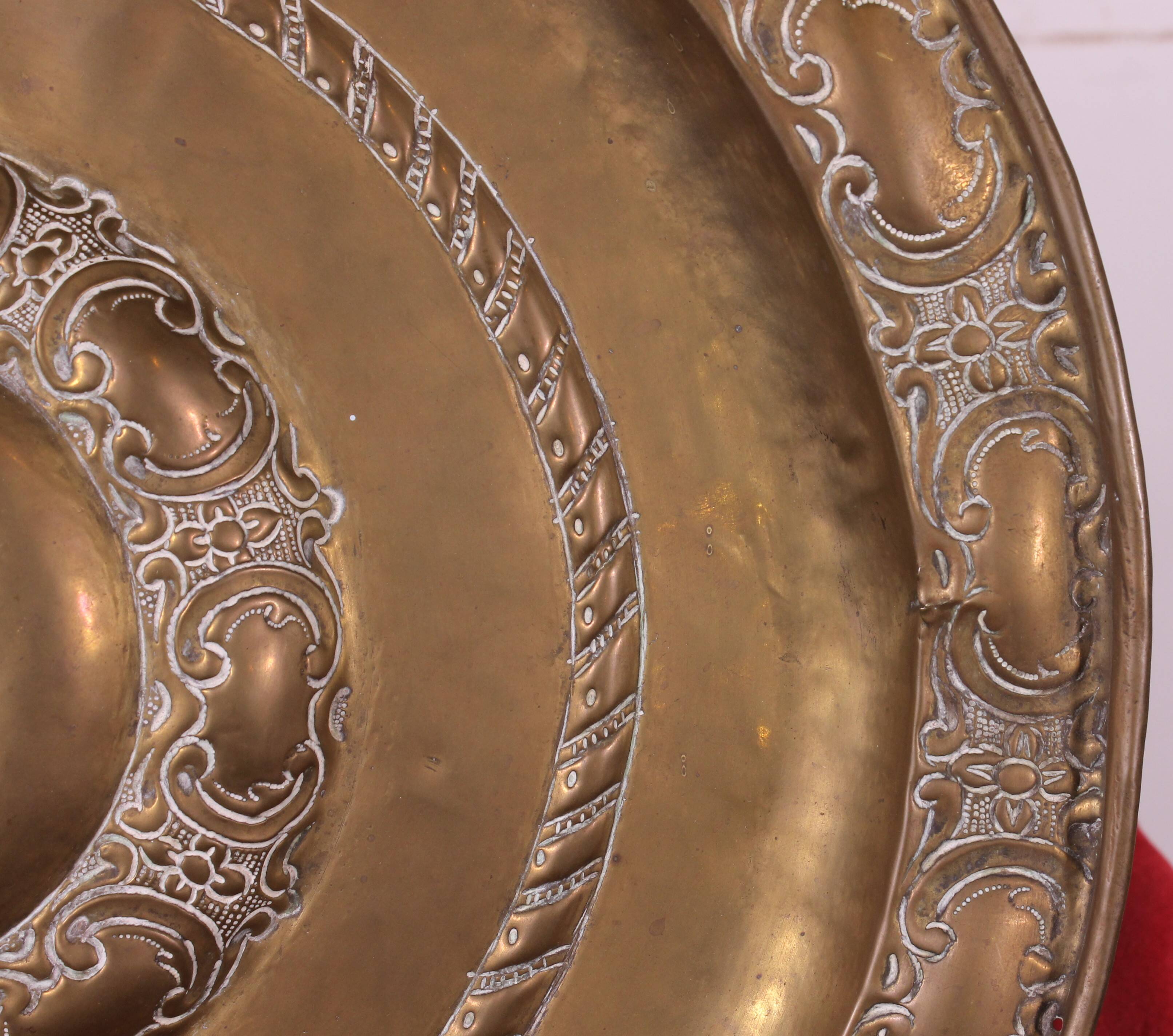 brass offering or quest dish - France - 18th century
