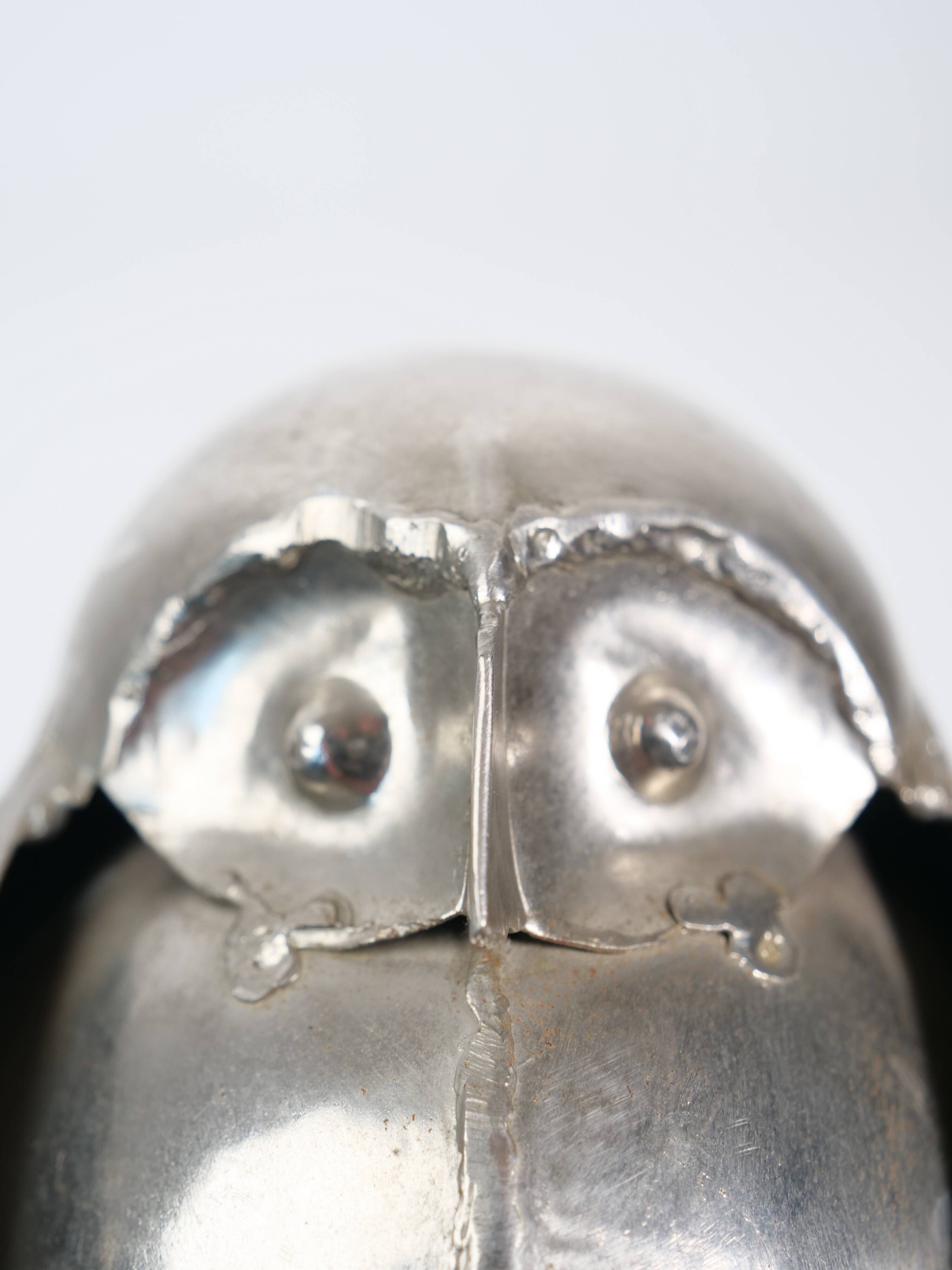 Brutalist sculpture decorative owl folk art