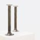 Pair Stainless Steel Silver Plated Candlesticks 1960s