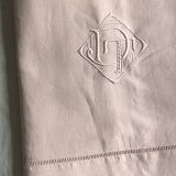 Old Sheet In Soft Pink Linen Thread
